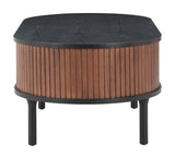 Koriana Coffee Table Black & Walnut 110298 Zuo Modern