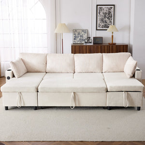 English Elm Swivel Barrel Accent Chair Chenille Tufted Round Club Seat for Living Room Lounge Beige N719S002230A