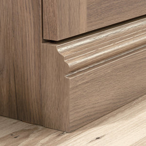 English Elm Lateral File Cabinet In Warm Brown Finish - Durable, Smooth-Gliding Drawers For Organized Workspaces B356P402598