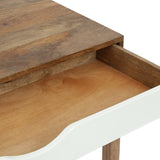 Christopher Knight Home® - Noble House - Ricketson Contemporary Handcrafted Mango Wood Desk with Storage, Natural and White