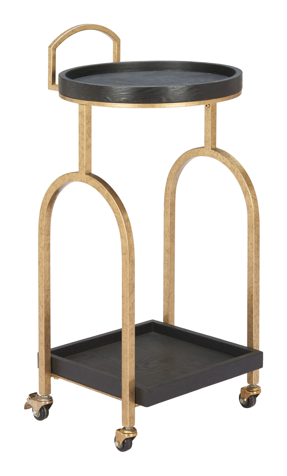 Zuo Modern Zukei Stylish Black Bar Cart - Modern Oak & Steel Design For Functional Home & Hospitality Use Black Oak Wood,Steel 110744-zuo-modern