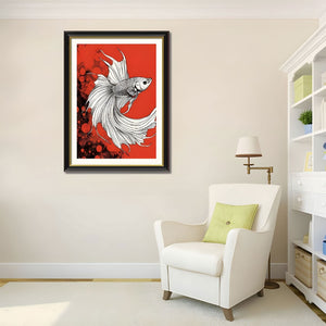 English Elm Set Of 2 Betta Fish Canvas Wall Art – Vibrant Modern Decor With Solid Wood Frames For Home Elegance T3976P383239-GIGA