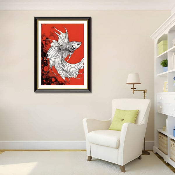 English Elm Set Of 2 Betta Fish Canvas Wall Art – Vibrant Modern Decor With Solid Wood Frames For Home Elegance T3976P383239-GIGA