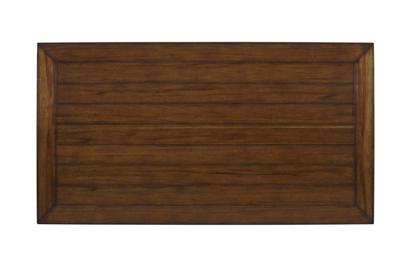 English Elm Casual Two-Tone 6-Drawer Dining Table in Gray — Rustic Solid Wood & MDF, Sturdy, Ample Storage Appeal B2699P208965