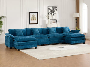 English Elm Wider Ergonomic Loveseat with Breathable Chenille Upholstery, Modular Design, Plush Double-Layer Cushioning W1143S00044 W1143S00044