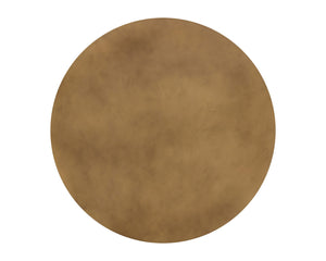 Sunpan Bernaby Coffee Table - Contemporary Round Design with Hand-Painted Metal Top and Unique Craftsmanship Antique Brass