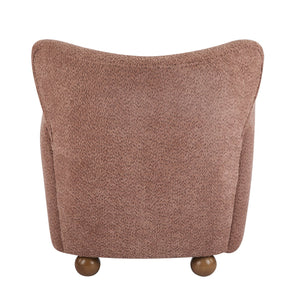 English Elm Christopher Knight Home® - Cozy Wingback Armchair with Plush Bouclé Upholstery, Solid Wood Legs, Timeless Elegant Comfort Coral 32 L x 29.5 W x 26.75 H N776P293322R