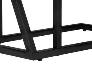 English Elm Accent C-Table Taupe Wood-Look Top with Black Metal Frame, Slide-Under Sofa End Table, Modern B2710P219233