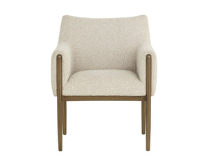 Sunpan Olea Lounge Chair - Mid-century Modern Design In Santa Cruz Oatmeal With Chic Bronze Legs Taupe Fabric 112032