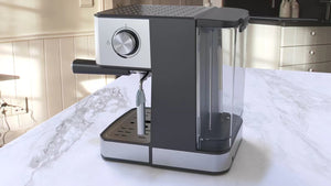 English Elm 20 Bar Stainless Steel Espresso Machine with Steam Wand for Home Barista Brewing W1002P292428