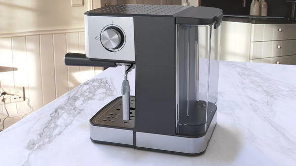 English Elm 20 Bar Stainless Steel Espresso Machine with Steam Wand for Home Barista Brewing W1002P292428