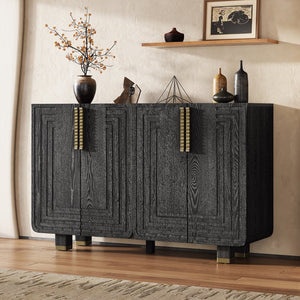 English Elm Trexm Vintage Fluted Sideboard with Soft Close Doors and Ash Wood Grain Finish N715P289209B