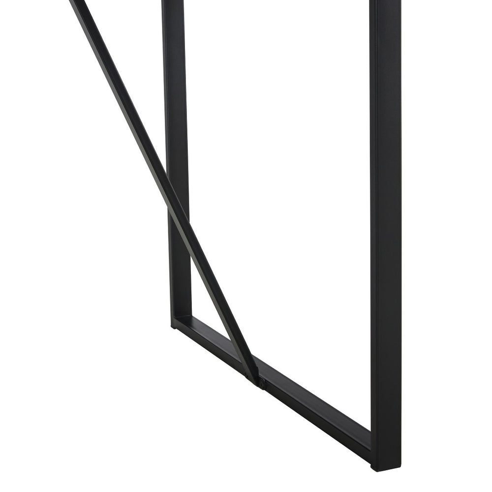 English Elm Table Set With Vintage Wood Top & White Faux Leather Chairs - Modern Dining Solution For Any Space W1151S01484-GIGA