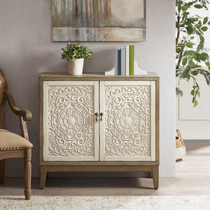 Madison Park Cowley Global Inspired Accent Chest MP130-0824 Reclaimed Walnut/Antique Cream