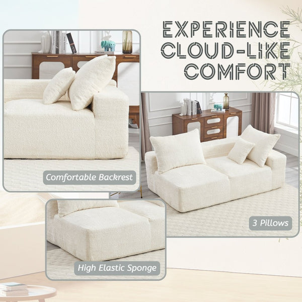 English Elm United Flexible Comfort Sofa - Stylish Chenille Upholstery For Two, Perfect For Lounging & Work W1568P222610-GIGA