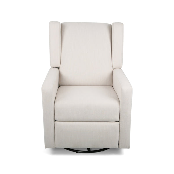 English Elm Christopher Knight Home® - Swivel Recliner Pushback Chair with Lever & Wingback Design, Space-Saving Swivel Recliner for Living Room Beige 67547.00BGE
