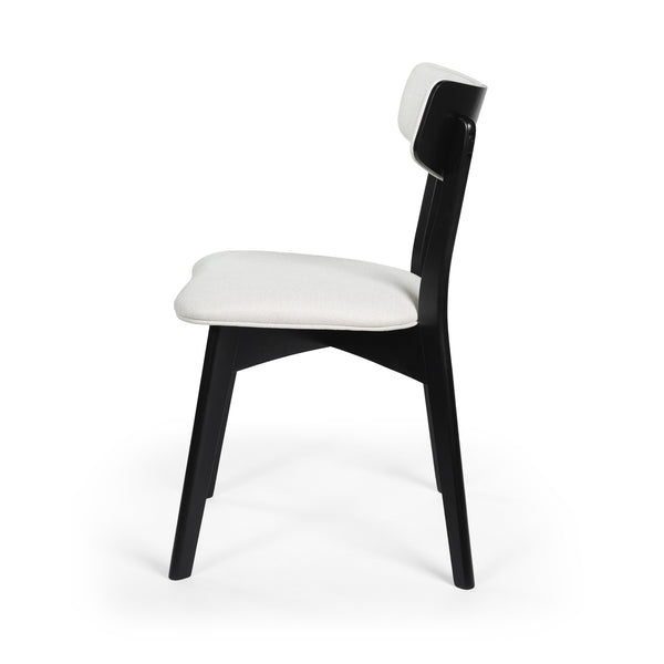 English Elm Christopher Knight Home® - DINING Mid-Century Upholstered Dining Chairs Set of 2 with Rubberwood Splayed Legs and Curved Silhouette Light beige 61760.00OAKLBGE