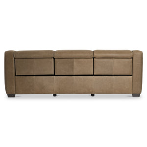 Bernhardt Bernhardt Flynn Power Leather Sofa With Hidden Controls, Pop-Up Headrest & Lift Footrest, Modern Club Style 757RLO