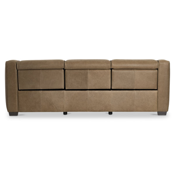 Bernhardt Bernhardt Flynn Power Leather Sofa With Hidden Controls, Pop-Up Headrest & Lift Footrest, Modern Club Style 757RLO
