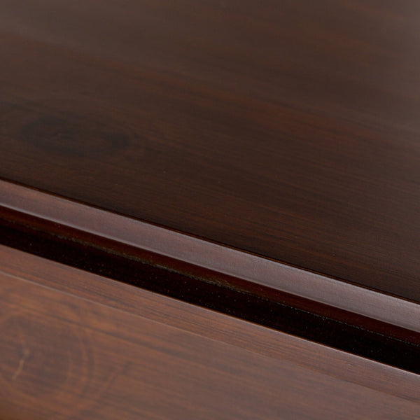 English Elm Artisan Medium Storage Cabinet – Handcrafted Russet Brown With Glass Doors For Stylish Organization B136P159470