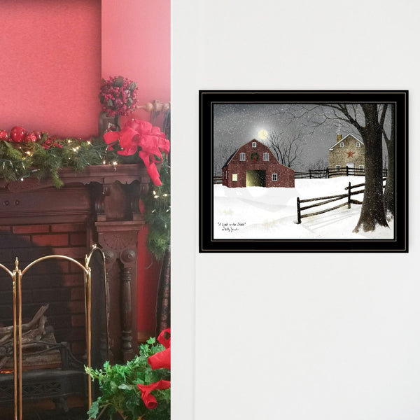 English Elm "light in the Stable" Billy Jacobs Framed Canvas Art Nostalgic Pastoral Wall Print B06787430