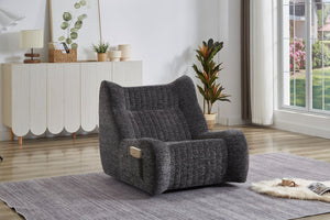 English Elm Bean Chenille Oversized Armrest Bean Bag Chair for Adults - Ergonomic 35D Sponge Comfort Sofa W3434P346412