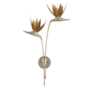 Paradiso Gold & Silver Wall Sconce - Nature-Inspired Design, Contemporary Finish, Indoor Lighting Decor