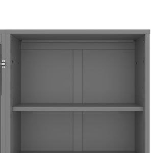 English Elm Queen Murphy Bed with Built-In Shelves, Height-Adjustable Storage & Drawer for Small Spaces Gray 71.6 L x 21.5 W x 6.1 H N733S309223E