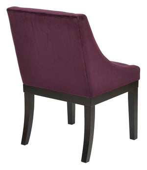 OSP Home Furnishings Monarch Dining Chair Port Velvet