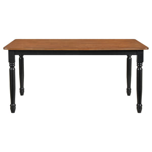English Elm Hayward Walnut-Top Dining Table with Rounded Edges and Bold Black Legs, Solid Wood Farmhouse Chic B062P353242