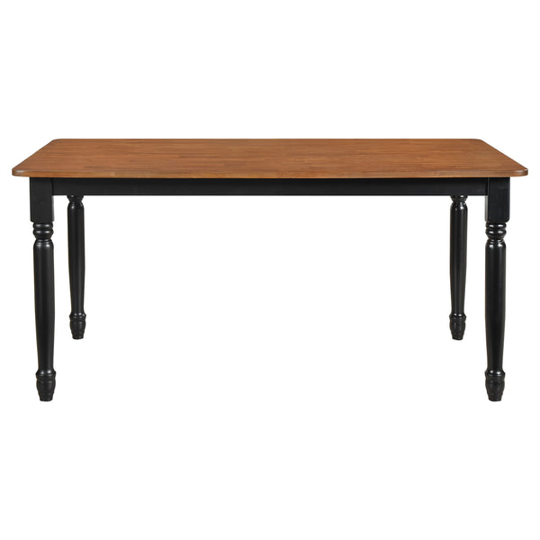 English Elm Hayward Walnut-Top Dining Table with Rounded Edges and Bold Black Legs, Solid Wood Farmhouse Chic B062P353242