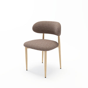 English Elm Dining Chair Set with Wood Grain Metal Frame Upholstered Seat Modern Farmhouse Kitchen Coffee W3316P449685