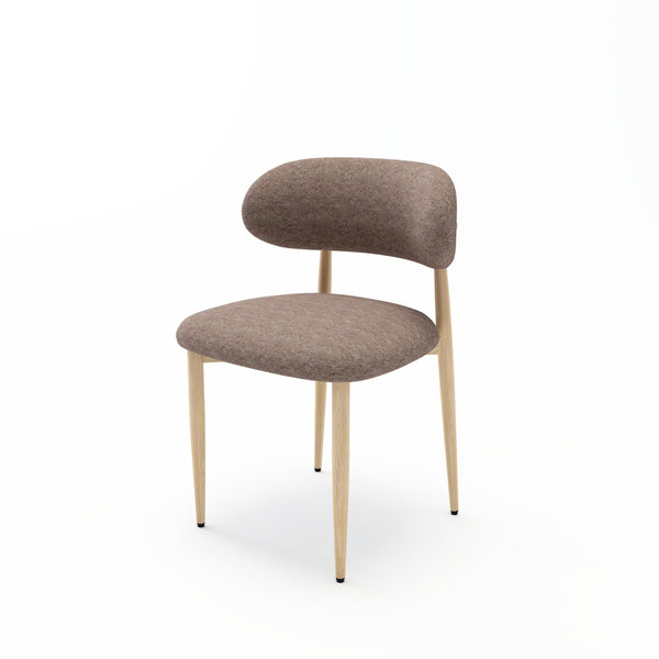 English Elm Dining Chair Set with Wood Grain Metal Frame Upholstered Seat Modern Farmhouse Kitchen Coffee W3316P449685