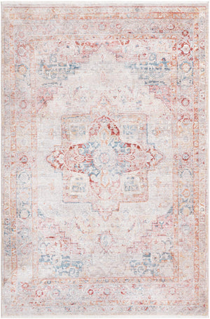 Unique Loom Noble Victoria Machine Made Medallion Rug Multi, Beige/Ivory/Gray/Navy Blue/Red/Orange 5' 1" x 7' 10"