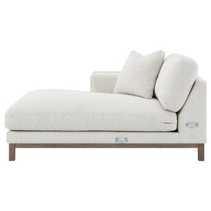 English Elm O'brien Sectional with Chaise Plush Sand Fabric Contemporary Living Room Sofa B062S01529