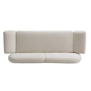 English Elm 83.5 In. Three Seat Boucle Sofa with Looped Texture and Lumbar Support for Living Rooms N773IS00035B