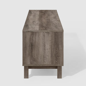 Barn Door Farmhouse TV Stand with Storage Cubbies and Barn Doors for Modern Living Room Style