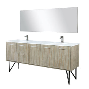 English Elm Rustic Acacia Double Bath Vanity Set With Cultured Marble Top, Gun Metal Faucet & 70" Mirror P1 B2731S01791-GIGA
