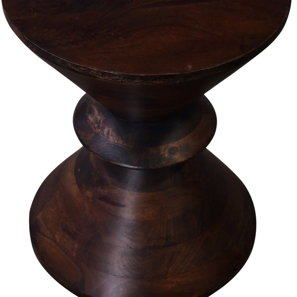 English Elm Living Rustic Side Table with Acacia Wood Top and Black Hairpin Legs, Compact Accent End Table Dark Brown 24 L x 21 W x 21 H B2741P285779