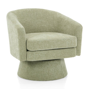 English Elm Christopher Knight Home® - Contemporary Boucle 360° Swivel Barrel Chair with 330lb Capacity, Plush Textured Accent Seat for Living Room Green N765P292093N