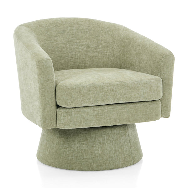 English Elm Christopher Knight Home® - Contemporary Boucle 360° Swivel Barrel Chair with 330lb Capacity, Plush Textured Accent Seat for Living Room Green N765P292093N