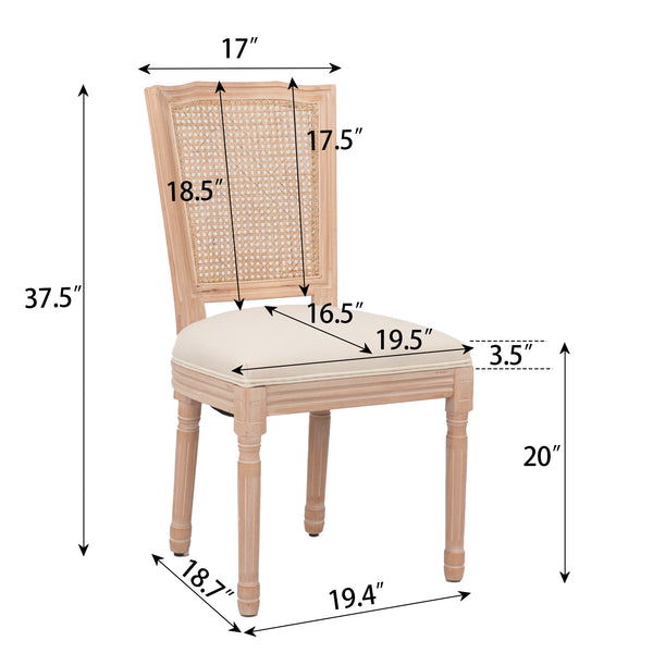 English Elm Hengming Beige Upholstered Dining Chairs Set Of 2 – Stylish, Durable, Scandinavian Elegance For Any Space W212P171572