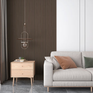 English Elm 2 Pack Solid Wood Slat Acoustic Panels Handcrafted for Media Rooms and Home Offices Walnut T3210P487478