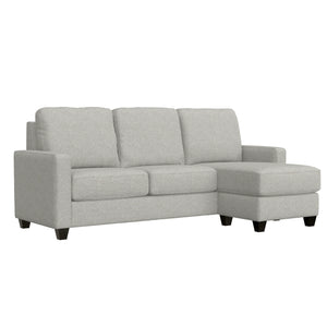 English Elm Wallace & Bay - Gray Reconfigurable Sectional - Pebble Gray Fabric Modular Sofa, Easy-Care Contemporary Comfort B361P384402