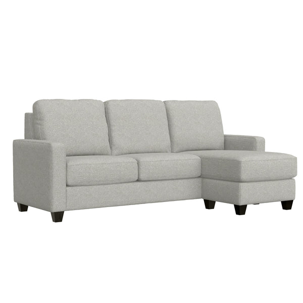 English Elm Wallace & Bay - Gray Reconfigurable Sectional - Pebble Gray Fabric Modular Sofa, Easy-Care Contemporary Comfort B361P384402
