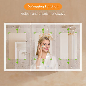 English Elm Lighted Aluminum Medicine Cabinet Smart Mirror with Anti-fog Led and Built-in Usb Outlet W5609P461490