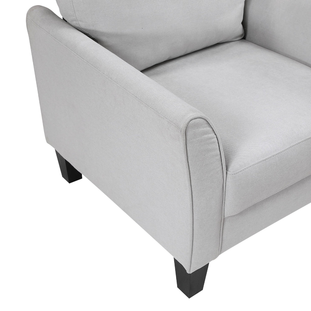 English Elm Xumo Contemporary Sofa Textured Gray Upholstery Tapered Legs Living Room Seating B056P417047