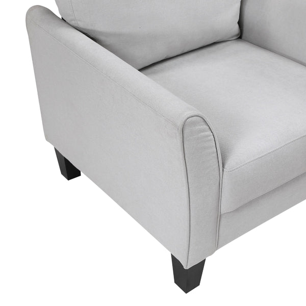 English Elm Xumo Contemporary Sofa Textured Gray Upholstery Tapered Legs Living Room Seating B056P417047
