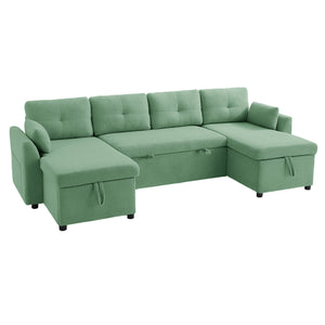 English Elm Swivel Barrel Accent Chair Chenille Tufted Round Club Seat for Living Room Lounge Green N719S002210F