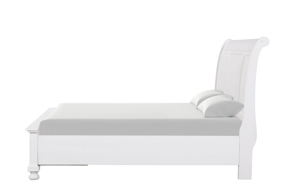 English Elm Meade Elegant Twin Bed In White Finish With Smart Storage Solutions For Compact Spaces And Style B078S00564
